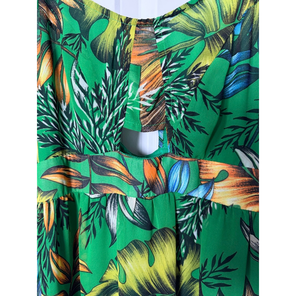 do & be Green Tropical Print Maxi Dress S - Picture 4 of 12